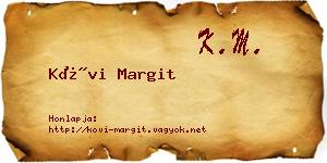 Kövi Margit névjegykártya
