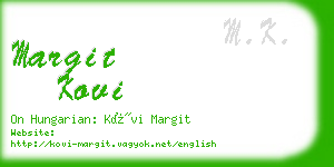 margit kovi business card